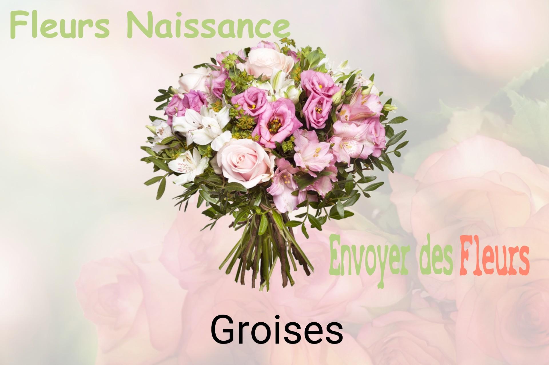 Bouquet de fleurs de naissance livré à Groises